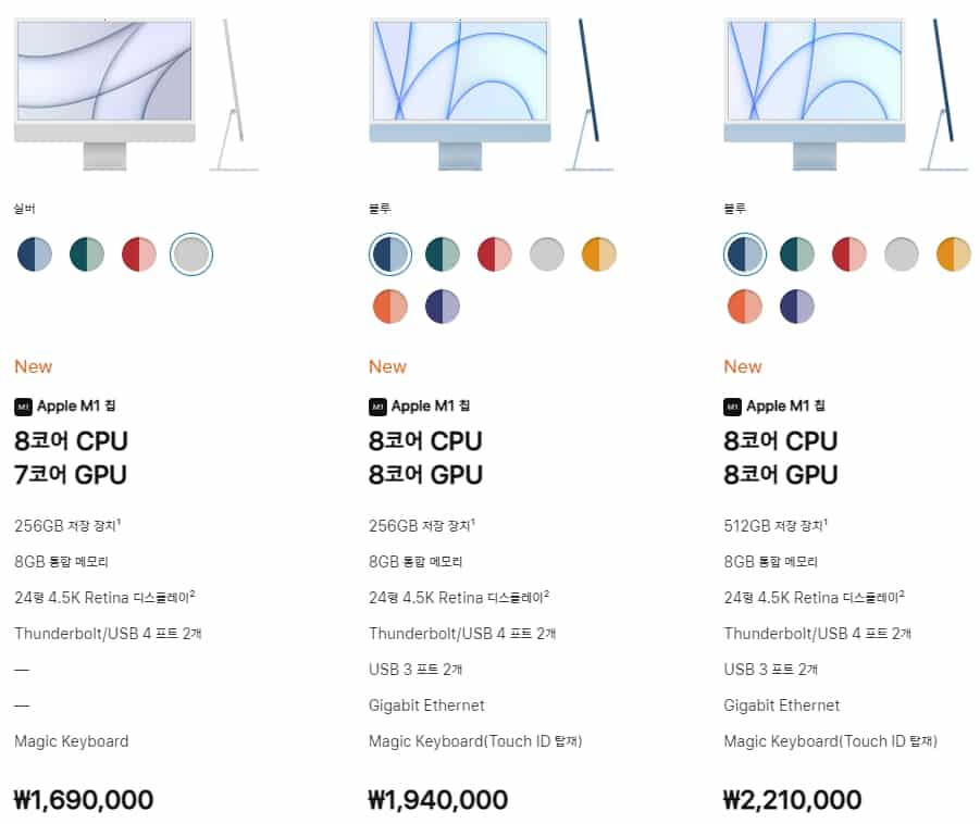 아이맥(iMac) 사양 정보